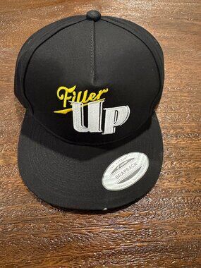 Filler UP  Miller logo Yupoong Snapback Black baseball hat ball cap NEW